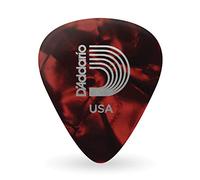 D'Addario Celluloid Guitar Picks - Guitar Accessories - Guitar Picks for Acoustic Guitar, Electric Guitar, Bass Guitar - Natural Feel, Warm Tone - Red, Extra Heavy, 25-pack