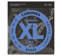 D'Addario ECG Flat Wound Chrome Electric Guitar Strings - choice of 4 gauges