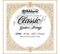 D'Addario Classics Rectified Moderate Tension Single Fourth String for Classical Guitar