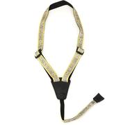 D'Addario Cradle Ukulele Strap - Ukulele Straps with Rubber Hook - Ukulele Strap No Drill - Paisley, Yellow/Purple