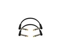 DAddario Guitar Cable Guitar Patch Cable Instrument Cable Guitar Accessories Flat Patch Cable 4 Inch1016 MM Right Angle 2 Pack