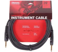 D'Addario Custom Series Straight Jack 20ft Instrument Cable - Black