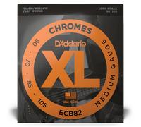 D'Addario ECB82 Chromes 50-105 Flatwound Bass Strings, Long Scale