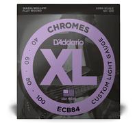 D'Addario ECB84 Chromes 40-100 Flatwound Bass Strings, Long Scale