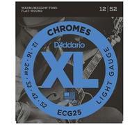 D'Addario ECG25 Chromes Flat Wound Electric Guitar Strings - 12-52