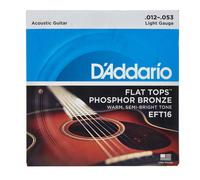 D'Addario Guitar Strings EFT16 Flat Tops Phosphor Bronze Warm Semi-Bright Light 12-53