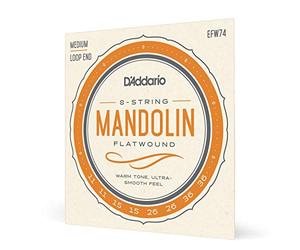 D'Addario EFW74 11-36 Medium Flatwound Mandolin Strings - Phosphor Bronze
