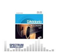 D'Addario EJ-11 Acoustic Guitar Strings, 80/20 Bronze [EJ11] Light 12-53,