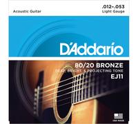 DAddario EJ11 80/20 Bronze Acoustic Guitar Strings Light 12-53
