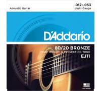 D'Addario EJ11 80/20 Bronze Acoustic Guitar Strings - 12-53