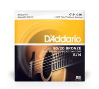 D'Addario EJ14 80/20 Bronze 012-056 - String Set for Western Guitar