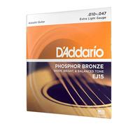 D'Addario - EJ15 Phosphor Bronze Acoustic Guitar Strings, Extra Light, 10-47