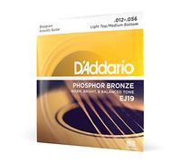 D'Addario EJ19 Phosphor Bronze Acoustic Guitar Strings, Bluegrass 12-56 Set | Phosphor bronze acoustic guitar strings offer warm, bright, balanced tone, reliable intonation, durable feel and playability.