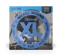 D'Addario Electric Guitar Strings EJ21 - Jazz Light Nickel Wound 12-52, 1-Pack
