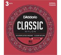 D'Addario EJ27N Student Classical Normal Tension Full Size Guitar Strings 3-Pack
