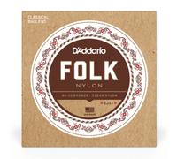 D'Addario EJ33 Folk Nylon 80 20 Bronze Ball End Clear Treble Guitar Strings