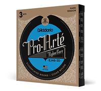 D'Addario Guitar Strings - Pro-Arte Classical Guitar Strings - EJ46-3D - Nylon Guitar Strings - Silver Plated Wound, Nylon Core - Hard Tension, Pack of 3