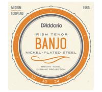 D'Addario Irish Tenor Banjo Strings EJ63i - Nickel-Plated Steel, Medium 12-36, 5-String Set