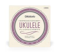 D'Addario Soprano/Concert Ukulele Strings EJ99SC, Fluorocarbon 4-String Set, Pack of 1