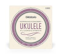 D'Addario Soprano/Concert Ukulele Strings EJ99SC, Fluorocarbon 4-String Set, Pack of 1