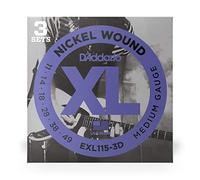 D'addario Electric 11-49 Blues/Jazz Rock Exl115-3D Pack