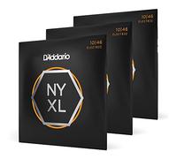 D'Addario Electric Guitar Strings, NYXL Nickel Plated, NYXL1046-3P, Regular Light Gauge 10-46, 6-String Set, Pack of 3