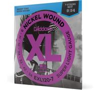 D'Addario Electric Guitar Strings, XL Nickel, EXL120-7, Super Light Gauge 09-54