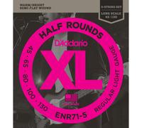 D'Addario ENR71-5 Semi-Flatwound 5-String Bass Guitar Strings