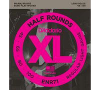 D'Addario Bass Guitar Strings, XL Nickel Half Rounds, ENR71, Long Scale, Regular Light Gauge 45-100, 4-String Set, Pack of 1