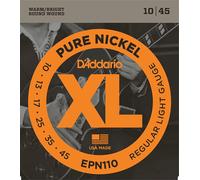 D'Addario Guitar Strings - XL Pure Nickel Electric Guitar Strings - Round Wound - Warm, Bright, Vintage Sound - EPN110 - Regular Light, 10-45
