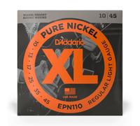 Pure Nickel Electric Guitar Strings D'Addario EPN110 XL .10, 13, 17, 25, 35, 45.
