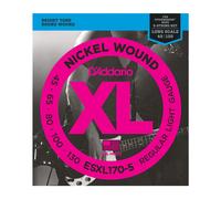 D'Addario ESXL170-5 Double Ball End Nickel Wound Bass Guitar Strings .045 -.130
