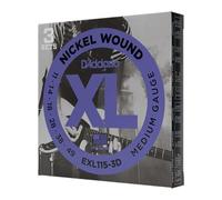 D'Addario - EXL115-3D Nickel Wound Electric Guitar Strings, 3 Sets, Medium/Blues
