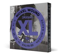 DAddario EXL115-3D Medium/Blues-Jazz Rock 11-49 3 Pack
