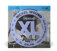 D'Addario EXL116 Medium Top / Heavy Bottom Electric Guitar Strings 11-52 3 Pack