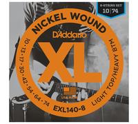 DAddario EXL140-8 Nickel Wound Light Top/Heavy Bottom 8-String 10-74