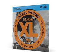 D'Addario Guitar Strings - XL Nickel Electric Guitar Strings - EXL140 - Perfect Intonation, Consistent Feel, Reliable Durability - For 6 String Guitars - 10-52 Light Top/Heavy Bottom