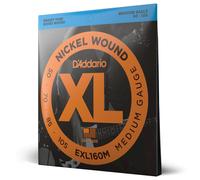 D'Addario EXL160M Nickel Wound Bass Guitar Strings, Medium, 50-105, Medium Scale