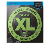 DAddario EXL165-5 Nickel Wound 5 String Bass Custom Light 45-135 Long Scale