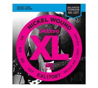 D'Addario EXL170BT Nickel Wound Bass Strings, Bal Tension, Regular Light .45-107