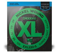 D'Addario EXL220-5 Nickel 5-String 40-125 Bass Strings, Long Scale