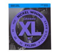 D'Addario Bass Guitar Strings - XL Nickel Bass Strings - EXL280 - Perfect Intonation, Consistent Feel, Powerful Durability - For 4 String Bass Guitars - 20-52 Piccolo, Long Scale