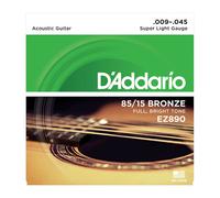 D'ADDARIO EZ890 - ACOUSTIC GUITAR STRINGS - 85/15 BRONZE - SUPER LIGHT - 9-45