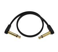 D’Addario Accessories Classic Series Flat Guitar Patch Cables - Guitar Pedal Cable with ¼ Inch Ends - Durable & Reliable - Instrument Cable for Pedalboards - 1ft Right Angle - 1-Pack