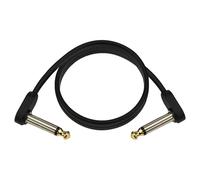 D’Addario Accessories Classic Series Flat Guitar Patch Cables - Guitar Pedal Cable with ¼ Inch Ends - Durable & Reliable - Instrument Cable for Pedalboards - 2ft Right Angle - 1-Pack
