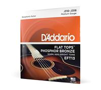 D'Addario Acoustic Guitar Strings EFT13 Flat Tops Phosphor Bronze 16-56 Medium (Resophonic)