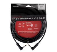 D'Addario Guitar Cable - Guitar Lead - 1/4 Inch Male to 1/4 Inch Male - American Stage Instrument Cable - Right Angle to Right Angle, 30ft