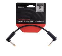 D'Addario Guitar Cable - Guitar Patch Cable - Geo Tip Technology - Shielded for Noise Reduction - 6 Inch/0.15 Meters - Right Angle Ends - 1 Pack