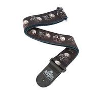 D'Addario Guitar Strap - Alchemy Gothic Collection - Adjustable Straps Compatible with Electric, Acoustic, & Bass Guitars - Muted Skulls