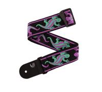 D'Addario Guitar Strap Vintage Lizards, Green Purple